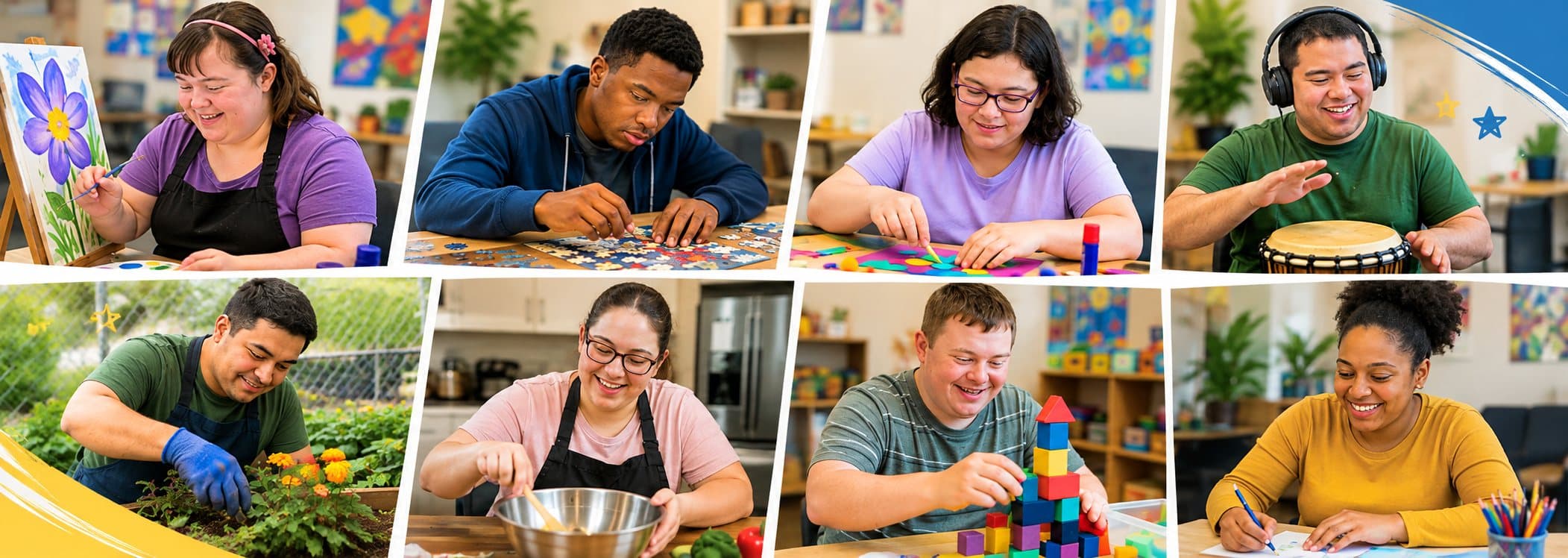 ASun Star adult participants and staff across a range of programme activities.