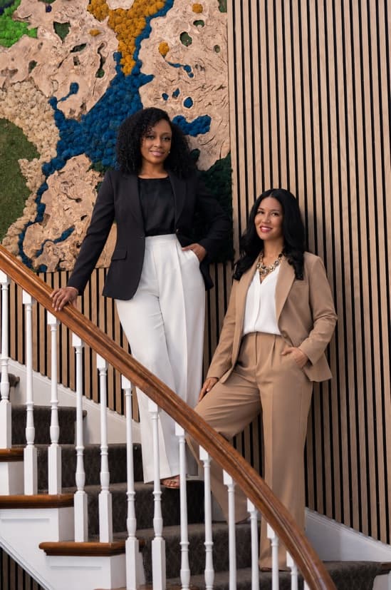 Nickie Alston and Ericka Charles at the New Jersey headquarters