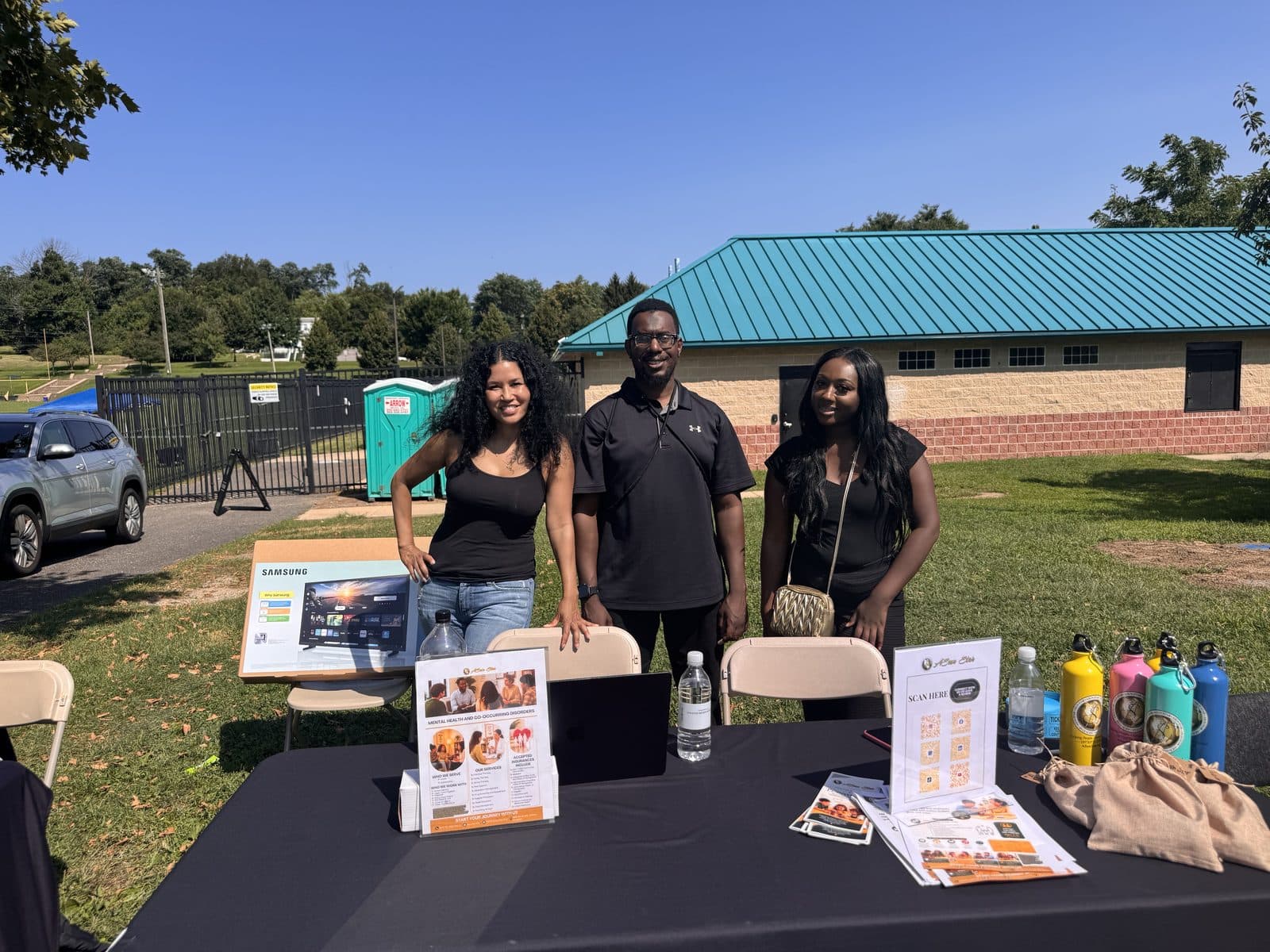 The ASun Star table at the Men's Wellness Event in Chester, PA