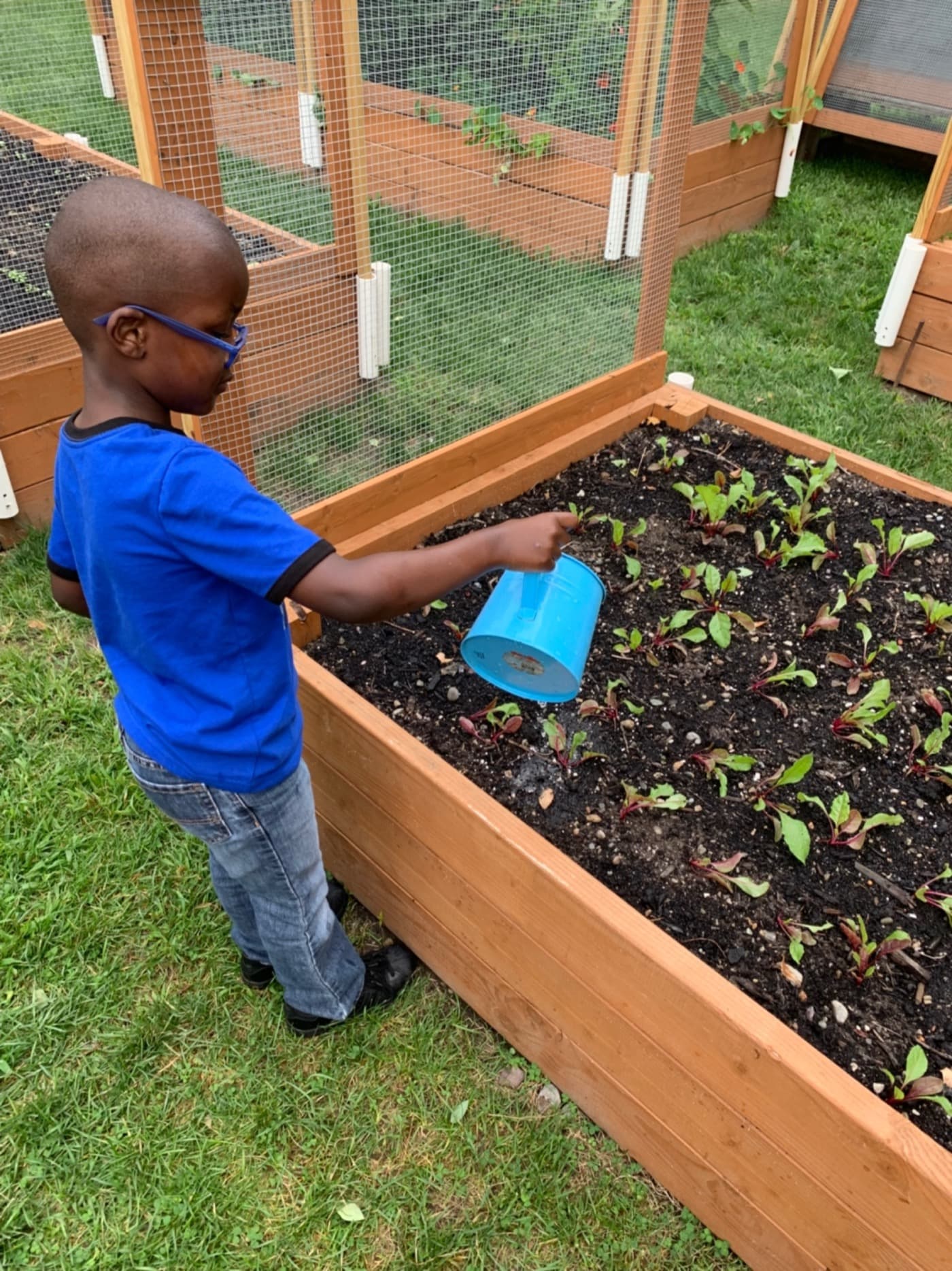 Youth participating in an outdoor enrichment activity